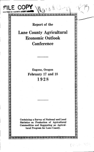 4VJ ILE COPY 1928 Lane County Agricultural