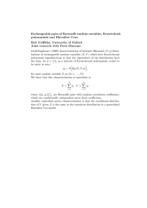 Exchangeable pairs of Bernoulli random variables, Krawtchouk polynomials and Ehrenfest Urns
