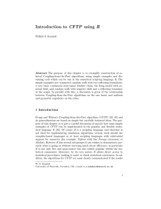 Introduction to CFTP using R