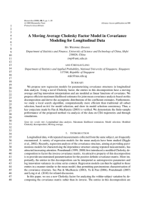A Moving Average Cholesky Factor Model in Covariance