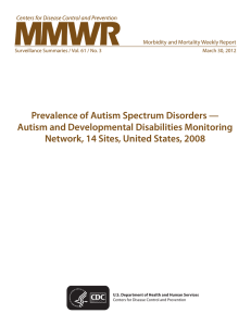 Prevalence of Autism Spectrum Disorders — Autism and Developmental Disabilities Monitoring