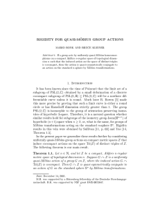 RIGIDITY FOR QUASI-MOBIUS GROUP ACTIONS