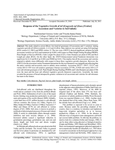 Asian Journal of Agricultural Sciences 3(4): 257-266, 2011 ISSN: 2041-3890