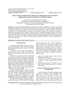 Asian Journal of Agricultural Sciences 5(1): 6-10, 2013