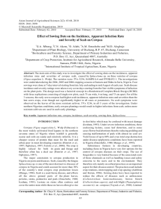 Asian Journal of Agricultural Sciences 2(2): 63-68, 2010 ISSN: 2041-3890
