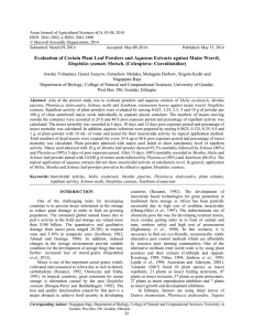 Asian Journal of Agricultural Sciences 6(3): 83-88, 2014