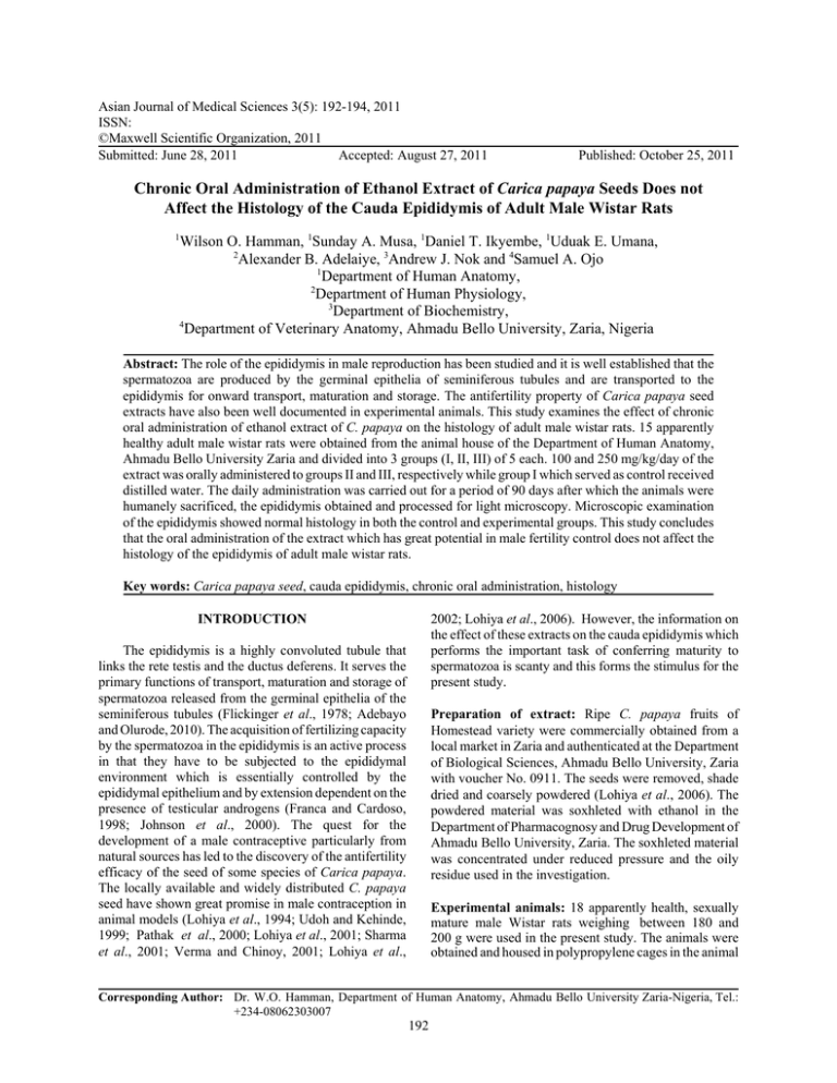 Asian Journal of Medical Sciences 3(5) 192194, 2011 ISSN