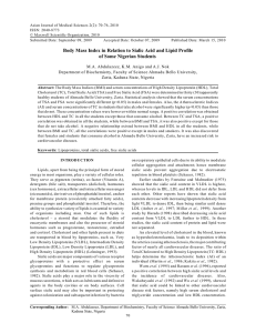 Asian Journal of Medical Sciences 2(2): 70-76, 2010 ISSN: 2040-8773