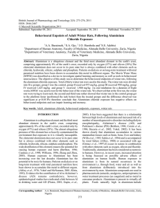 British Journal of Pharmacology and Toxicology 2(5): 273-276, 2011 ISSN: 2044-2467