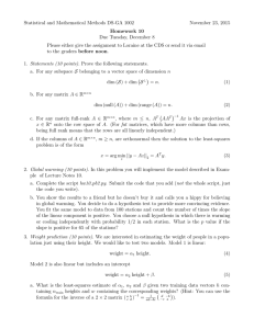 Statistical and Mathematical Methods DS-GA 1002 November 23, 2015 Homework 10