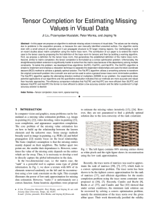 Tensor Completion for Estimating Missing Values in Visual Data