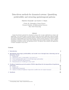 Data-driven methods for dynamical systems: Quantifying predictability and extracting spatiotemporal patterns