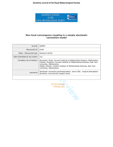 For Peer Review  Non-local convergence coupling in a simple stochastic convection model