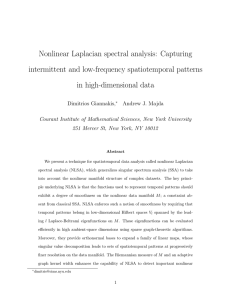 Nonlinear Laplacian spectral analysis: Capturing intermittent and low-frequency spatiotemporal patterns
