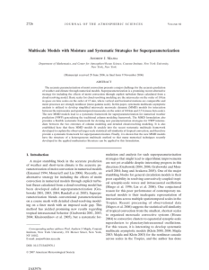 Multiscale Models with Moisture and Systematic Strategies for Superparameterization 2726 A J. M