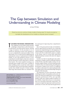 The Gap between Simulation and Understanding in Climate Modeling