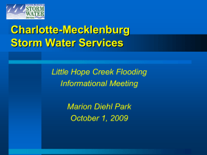 Charlotte-Mecklenburg Storm Water Services Little Hope Creek Flooding Informational Meeting