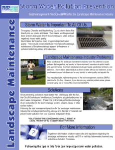 ce n Storm Water Pollution Prevention