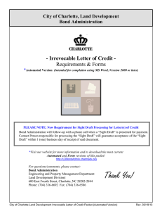 - Irrevocable Letter of Credit - Requirements &amp; Forms