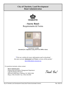 Thank You!  - Surety Bond - Requirements &amp; Forms