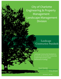 City of Charlotte Engineering &amp; Property Management Landscape Management
