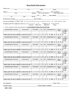 Household Information