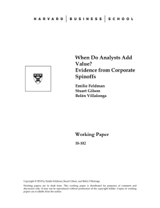 When Do Analysts Add Value? Evidence from Corporate Spinoffs