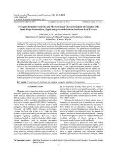 British Journal of Pharmacology and Toxicology 3(2): 43-48, 2012 ISSN: 2044-2467