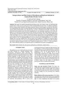 International Journal Animal and Veterinary Advance 4(1): 45-48, 2012 ISSN: 2041-2908