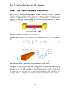 Part 4. Two Terminal Quantum Wire Devices