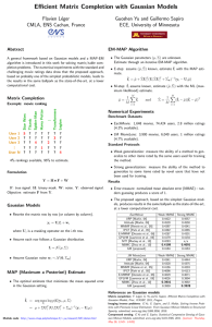 Efficient Matrix Completion with Gaussian Models Flavien L´eger CMLA, ENS Cachan, France