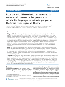 Little genetic differentiation as assessed by