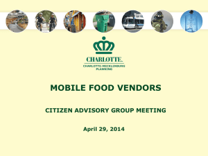 MOBILE FOOD VENDORS CITIZEN ADVISORY GROUP MEETING April 29, 2014