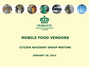 MOBILE FOOD VENDORS CITIZEN ADVISORY GROUP MEETING JANUARY 30, 2014