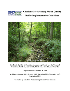 Charlotte-Mecklenburg Water Quality Buffer Implementation Guidelines