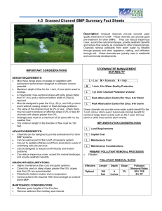 4.5  Grassed Channel BMP Summary Fact Sheets  Description: