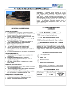 4.9  Extended Dry Detention BMP Fact Sheets