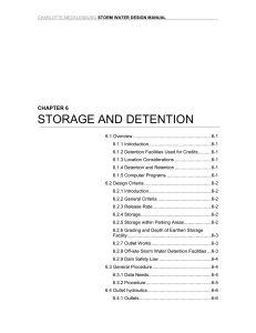 STORAGE AND DETENTION CHAPTER 6