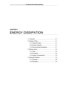 ENERGY DISSIPATION  CHAPTER 7