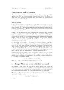 Euler Systems and