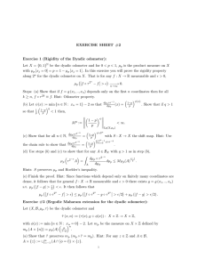 EXERCISE SHEET #2 Exercise 1 (Rigidity of the Dyadic odometer):