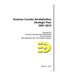 Business Corridor Revitalization Strategic Plan 2007-2010