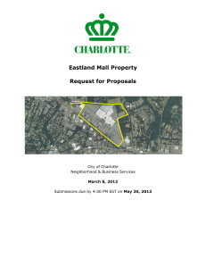 Eastland Mall Property Request for Proposals  City of Charlotte