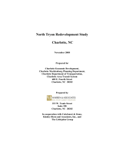 North Tryon Redevelopment Study Charlotte, NC