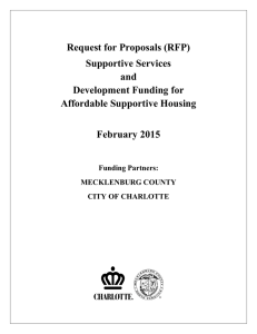 Request for Proposals (RFP) Supportive Services and Development Funding for
