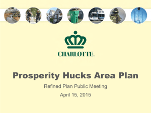 Prosperity Hucks Area Plan Refined Plan Public Meeting April 15, 2015