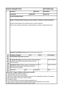 Column Sample Form (for Field Use)
