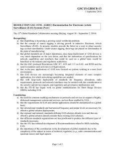 GSC15-GRSC8-13  Surveillance (EAS) Systems (New)