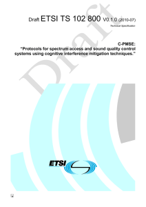 ETSI TS 102 800  Draft V0.1.0