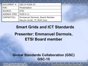 DOCUMENT #: GSC15-PLEN-53 FOR: Presentation SOURCE: